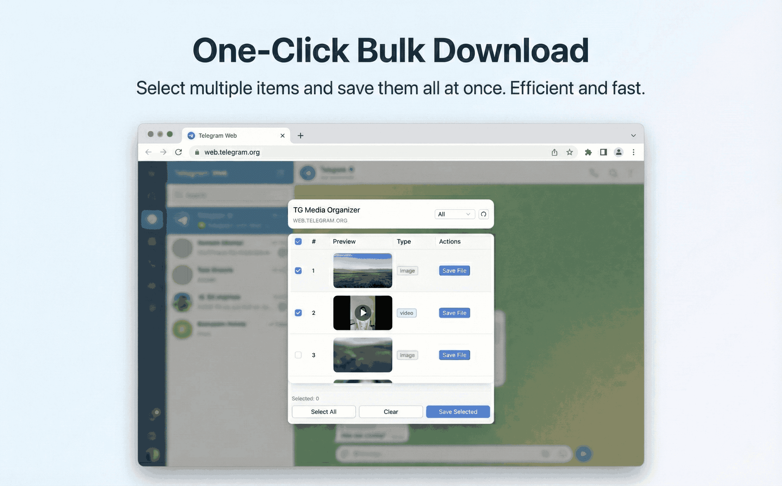 Telegram video download limit guidance in TG Media Organizer